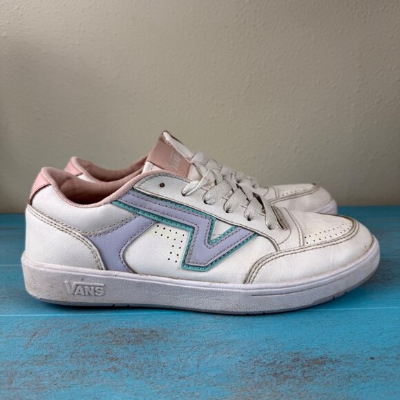 VANS White & Pink Lowland Cpmfy Cush Sneakers Womens Size 8,5 - Picture 1 of 10